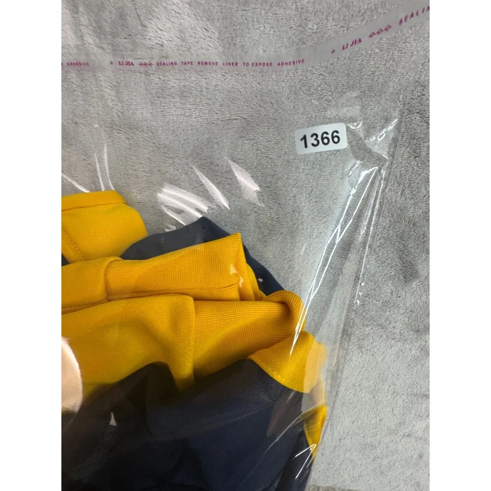 Nike Air Mens Large Quarter Zip Track Jacket Navy Yellow Colorblock‎ AR1839-451